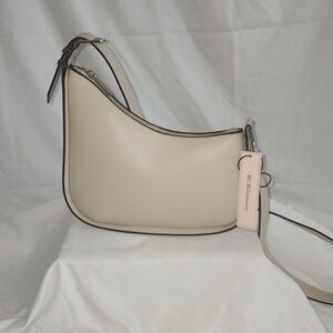 BCBGeneration Cream Crossbody Bag with Black Trim